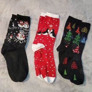 Christmas Socks 3 Pairs
